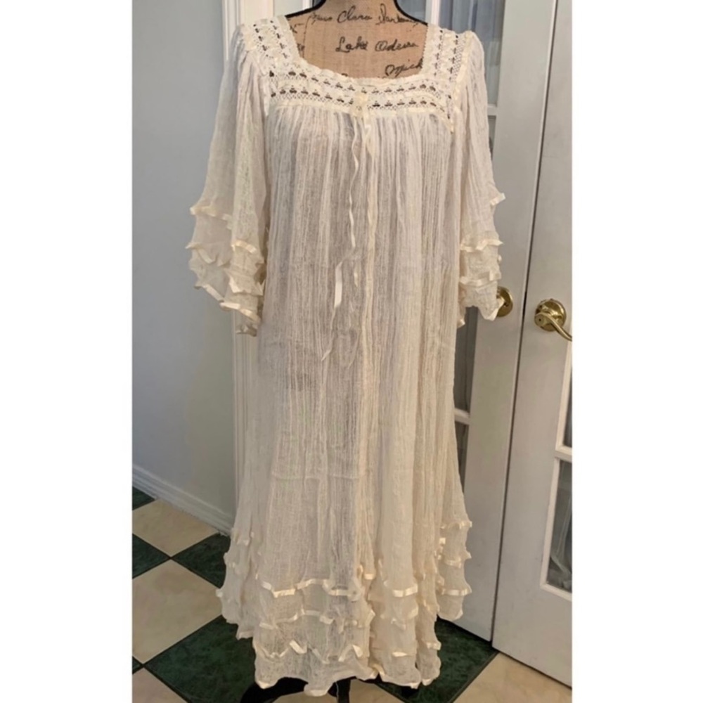 Mexican gauze Angelita Bohemian Dress OS NEW
